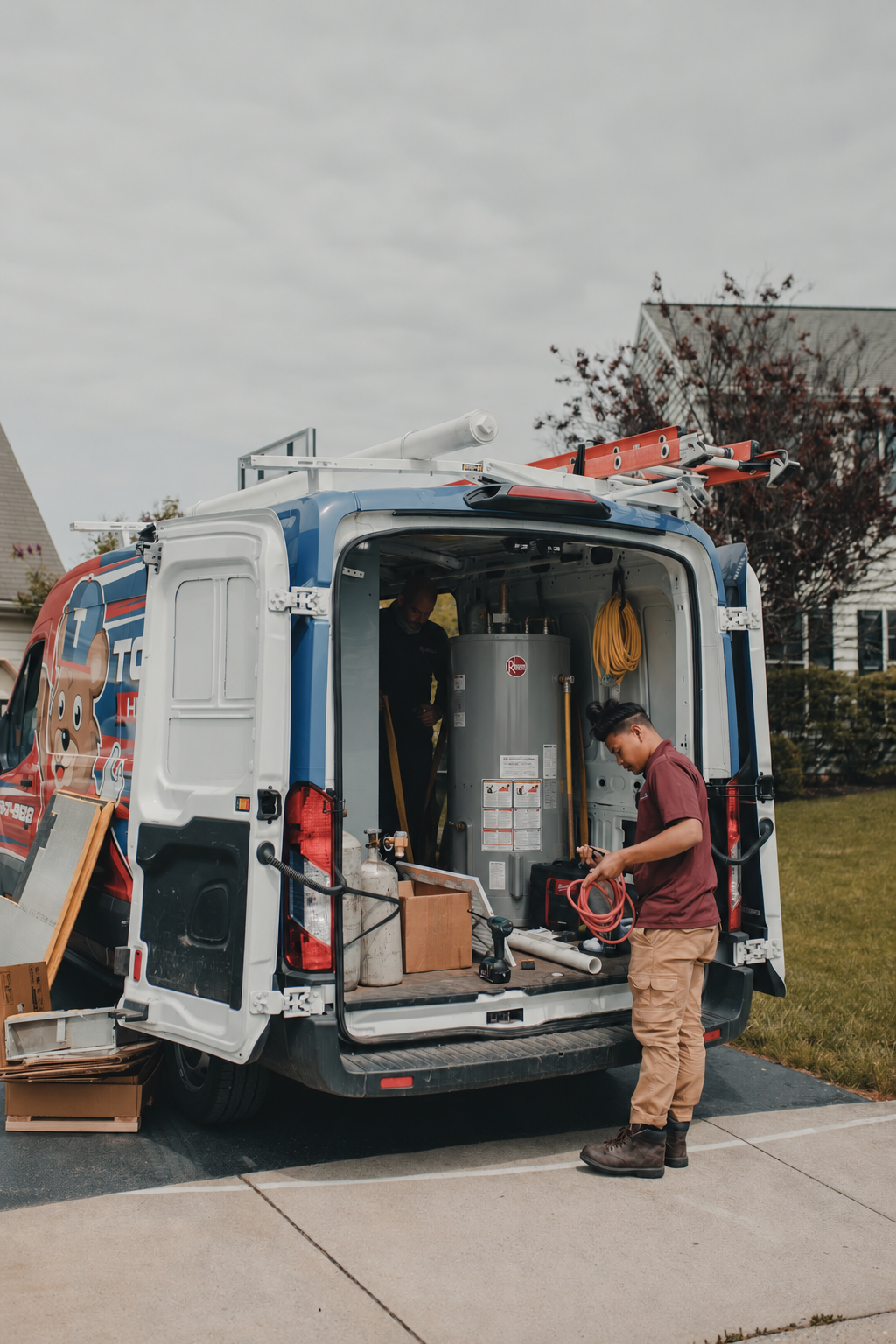 Topline team member meeting with a homeowner